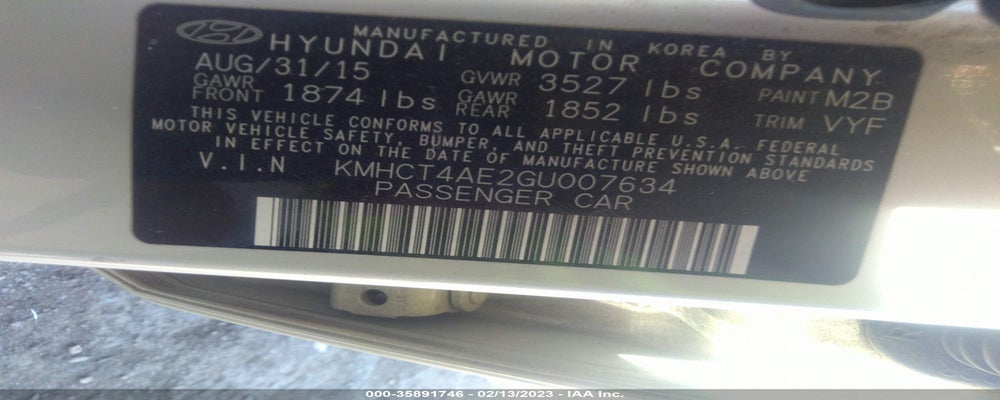KMHCT4AE2GU007634 2016 HYUNDAI ACCENT photo no. 9