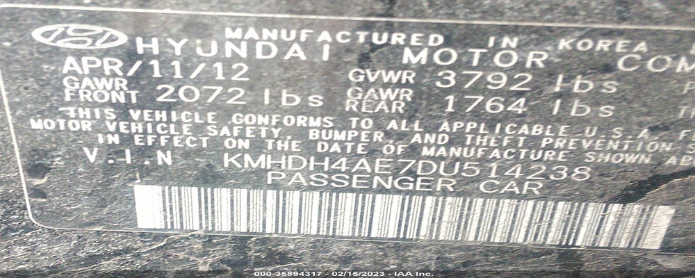 KMHDH4AE7DU514238 2013 HYUNDAI ELANTRA photo no. 9