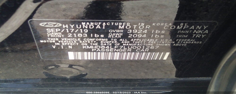 KMHD84LF7LU001267 2020 HYUNDAI ELANTRA photo no. 9