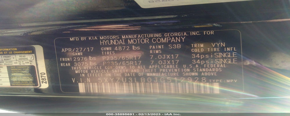 5XYZU3LB0JG512928 2018 HYUNDAI SANTA FE SPORT photo no. 9