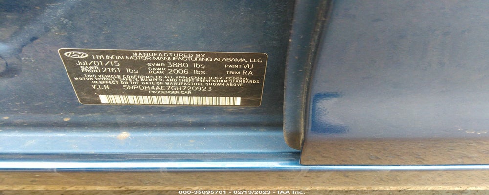 5NPDH4AE7GH720923 2016 HYUNDAI ELANTRA photo no. 9