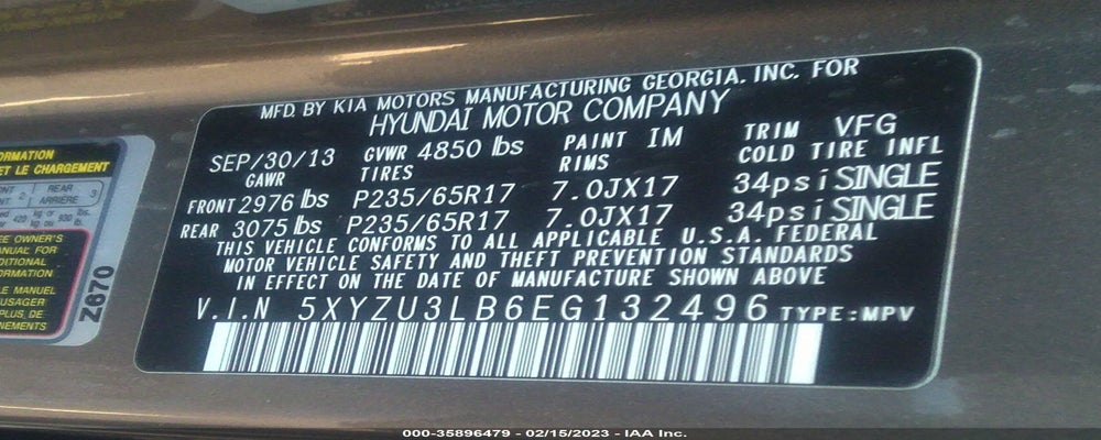 5XYZU3LB6EG132496 2014 HYUNDAI SANTA FE SPORT photo no. 9