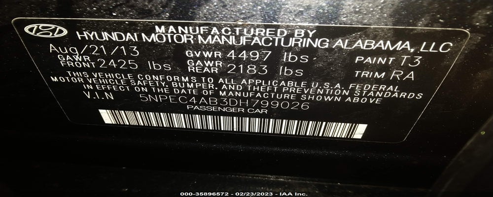 5NPEC4AB3DH799026 2013 HYUNDAI SONATA photo no. 9