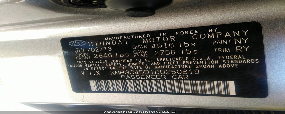 KMHGC4DD1DU250819 2013 HYUNDAI GENESIS photo no. 9