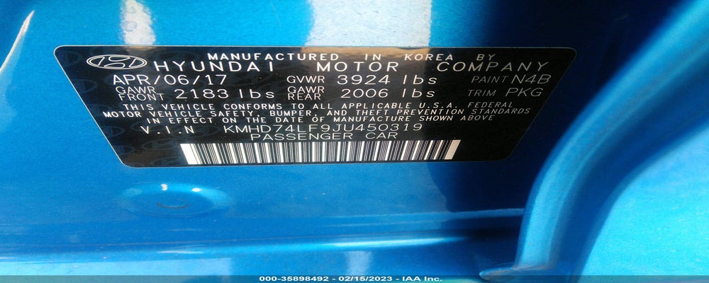 KMHD74LF9JU450319 2018 HYUNDAI ELANTRA photo no. 9