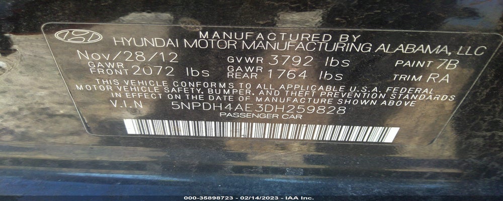 5NPDH4AE3DH259828 2013 HYUNDAI ELANTRA photo no. 9
