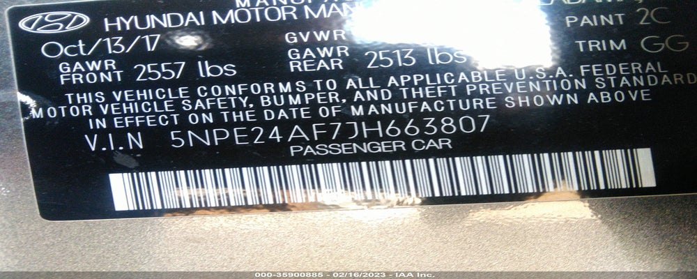5NPE24AF7JH663807 2018 HYUNDAI SONATA photo no. 9