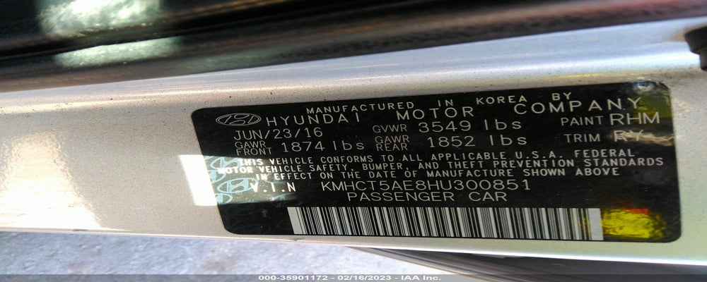 KMHCT5AE8HU300851 2017 HYUNDAI ACCENT photo no. 9