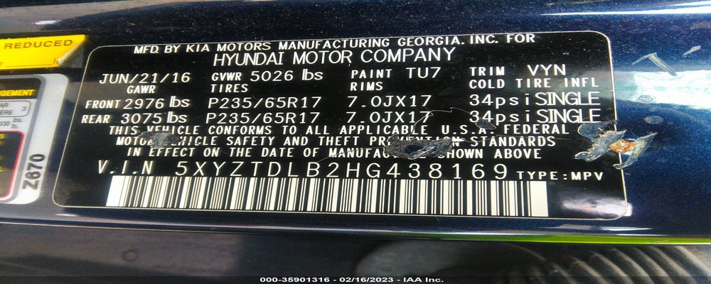 5XYZTDLB2HG438169 2017 HYUNDAI SANTA FE SPORT photo no. 9
