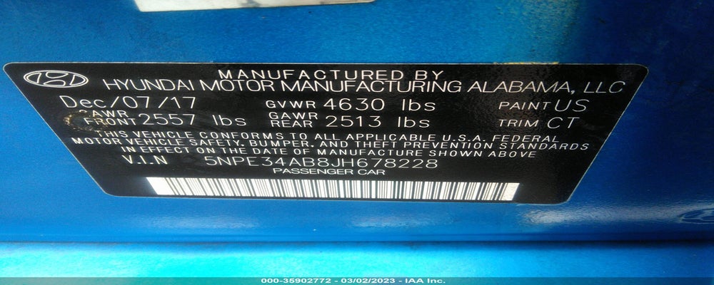 5NPE34AB8JH678228 2018 HYUNDAI SONATA photo no. 9