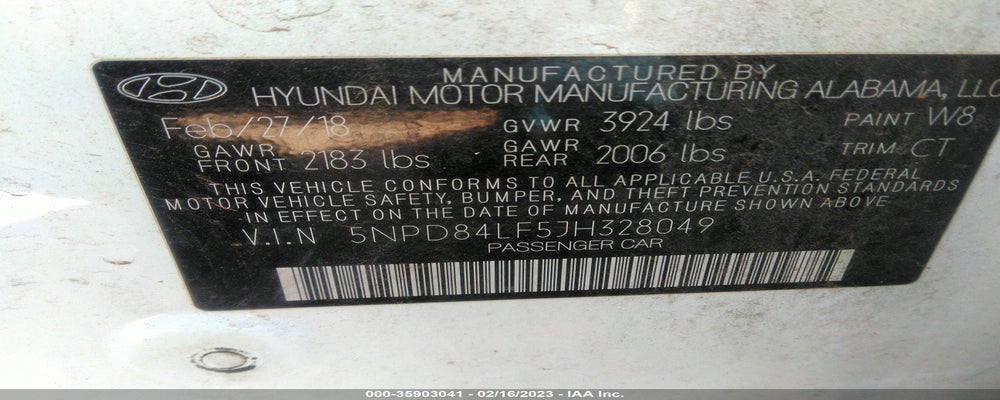 5NPD84LF5JH328049 2018 HYUNDAI ELANTRA photo no. 9