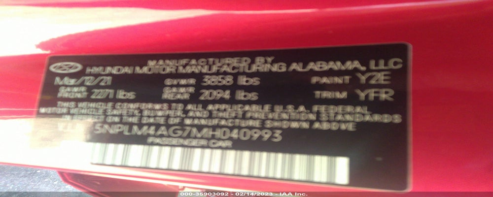 5NPLM4AG7MH040993 2021 HYUNDAI ELANTRA photo no. 9