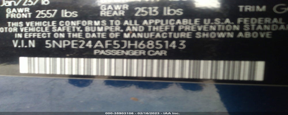 5NPE24AF5JH685143 2018 HYUNDAI SONATA photo no. 9