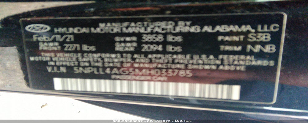 5NPLL4AG5MH033785 2021 HYUNDAI ELANTRA photo no. 9