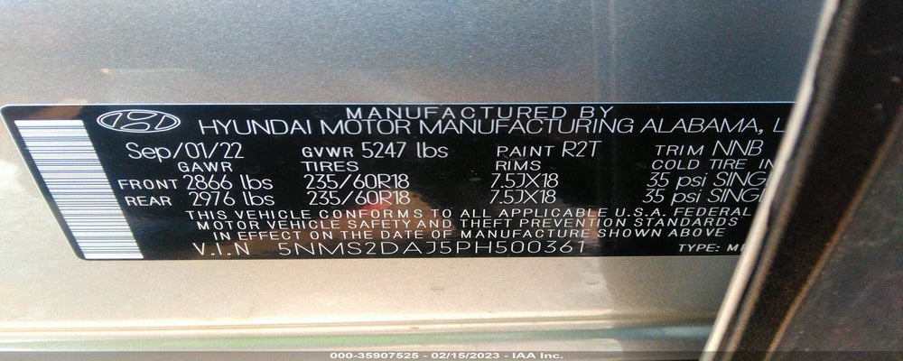 5NMS2DAJ5PH500361 2023 HYUNDAI SANTA FE photo no. 9