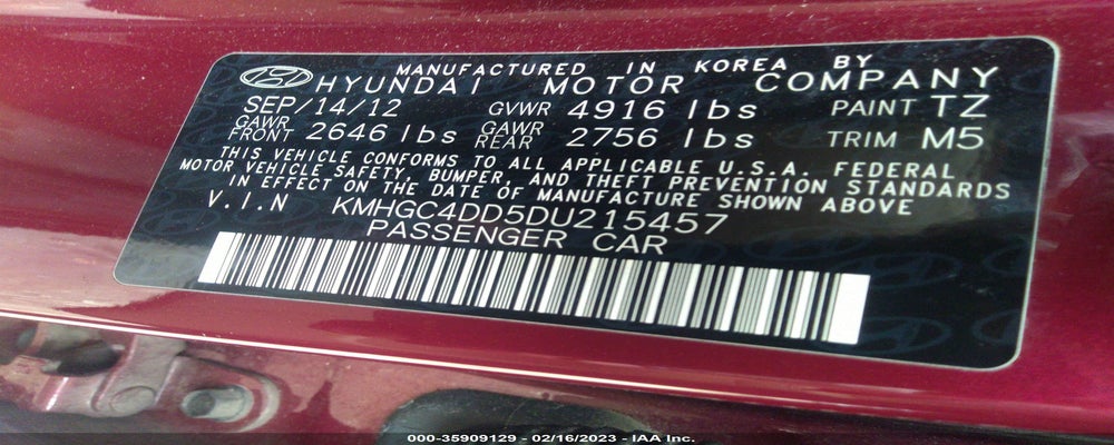 KMHGC4DD5DU215457 2013 HYUNDAI GENESIS photo no. 9