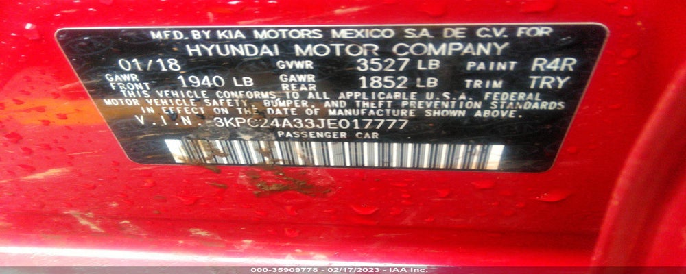 3KPC24A33JE017777 2018 HYUNDAI ACCENT photo no. 9