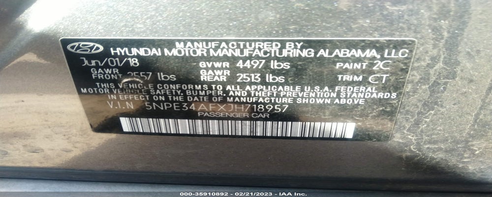 5NPE34AFXJH718957 2018 HYUNDAI SONATA photo no. 9