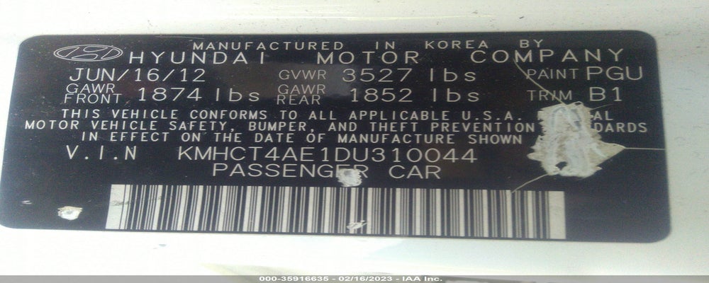 KMHCT4AE1DU310044 2013 HYUNDAI ACCENT photo no. 9