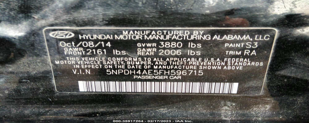 5NPDH4AE5FH596715 2015 HYUNDAI ELANTRA photo no. 9