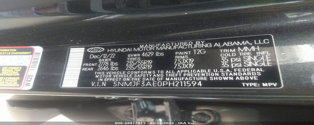 5NMJF3AE0PH211594 2023 HYUNDAI TUCSON photo no. 9
