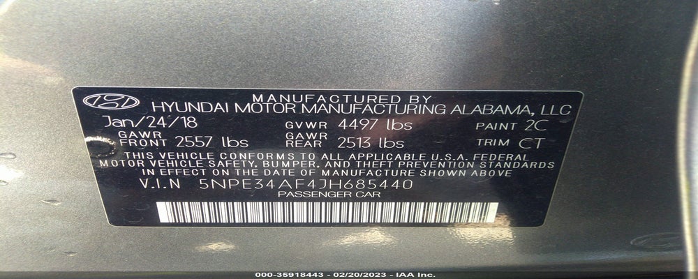 5NPE34AF4JH685440 2018 HYUNDAI SONATA photo no. 9