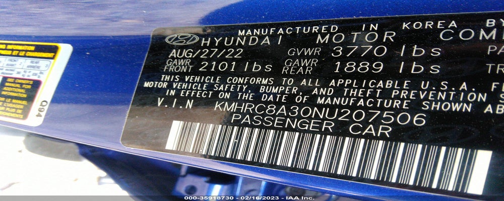 KMHRC8A30NU207506 2022 HYUNDAI VENUE photo no. 9