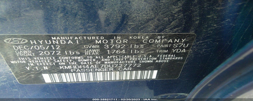 KMHDH4AE7DU727772 2013 HYUNDAI ELANTRA photo no. 9
