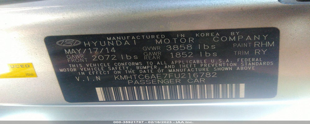 KMHTC6AE7FU216782 2015 HYUNDAI VELOSTER photo no. 9