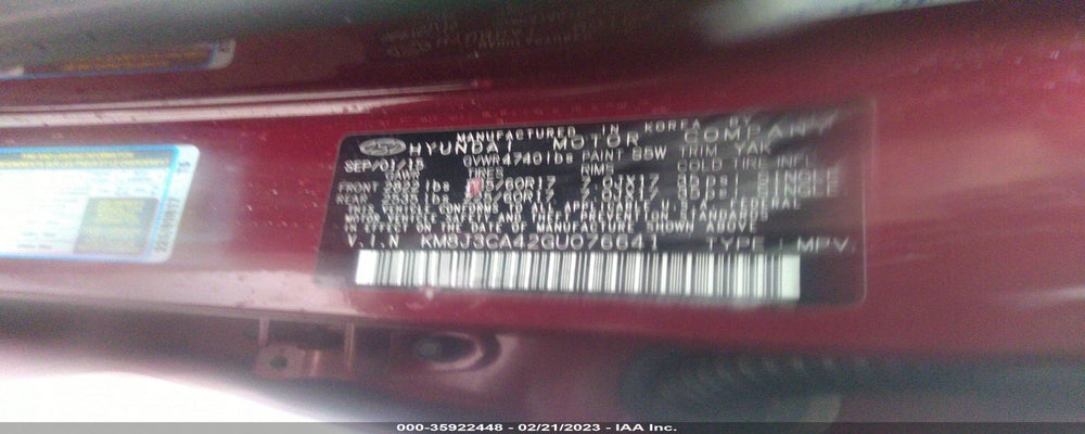 KM8J3CA42GU076641 2016 HYUNDAI TUCSON photo no. 9