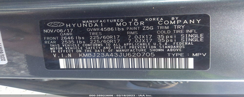 KM8J23A43JU620705 2018 HYUNDAI TUCSON photo no. 9