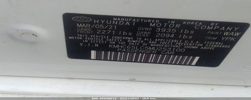 KMHC65LC5MU253100 2021 HYUNDAI IONIQ HYBRID photo no. 9