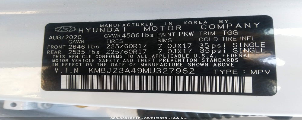 KM8J23A49MU327962 2021 HYUNDAI TUCSON photo no. 9