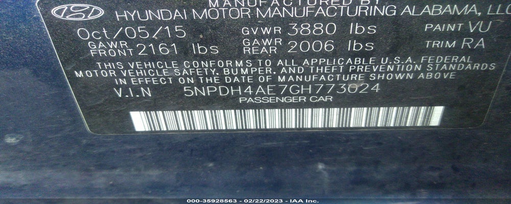 5NPDH4AE7GH773024 2016 HYUNDAI ELANTRA photo no. 9