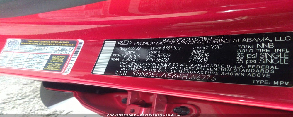 5NMJECAE8PH166276 2023 HYUNDAI TUCSON photo no. 9