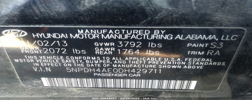 5NPDH4AE0DH429711 2013 HYUNDAI ELANTRA photo no. 9