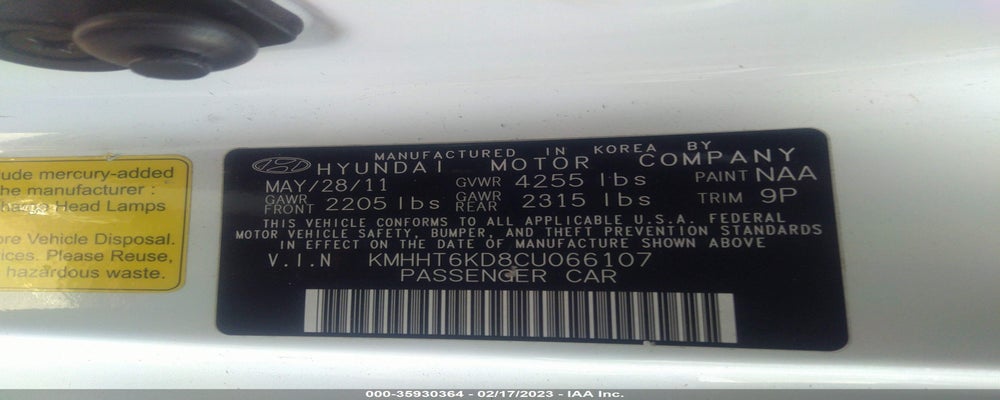 KMHHT6KD8CU066107 2012 HYUNDAI GENESIS COUPE photo no. 9