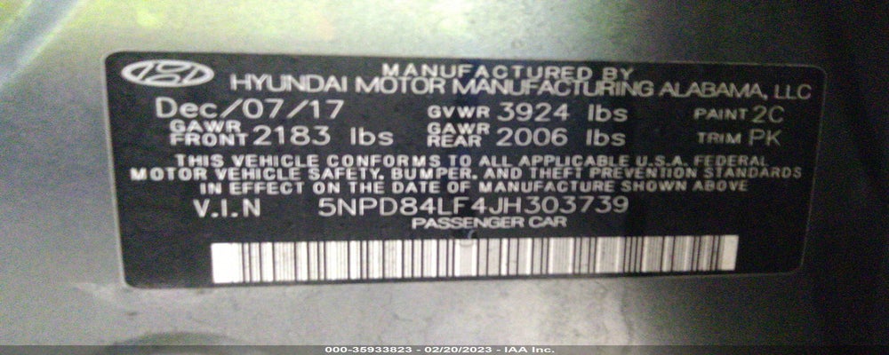 5NPD84LF4JH303739 2018 HYUNDAI ELANTRA photo no. 9