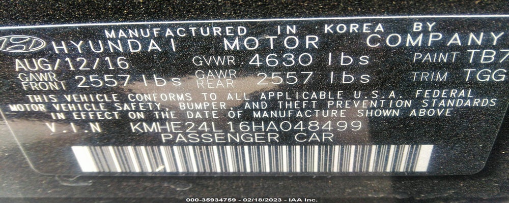 KMHE24L16HA048499 2017 HYUNDAI SONATA photo no. 9