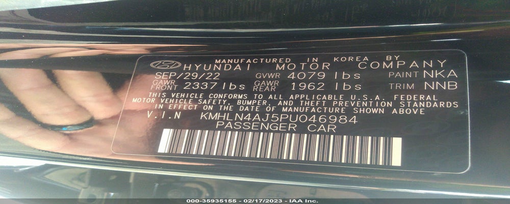 KMHLN4AJ5PU046984 2023 HYUNDAI ELANTRA HYBRID photo no. 9