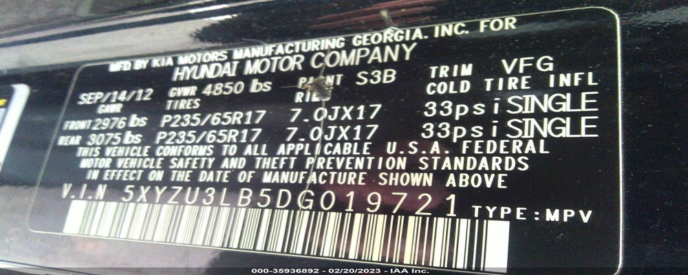 5XYZU3LB5DG019721 2013 HYUNDAI SANTA FE SPORT photo no. 9