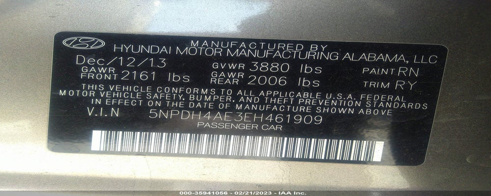 5NPDH4AE3EH461909 2014 HYUNDAI ELANTRA photo no. 9