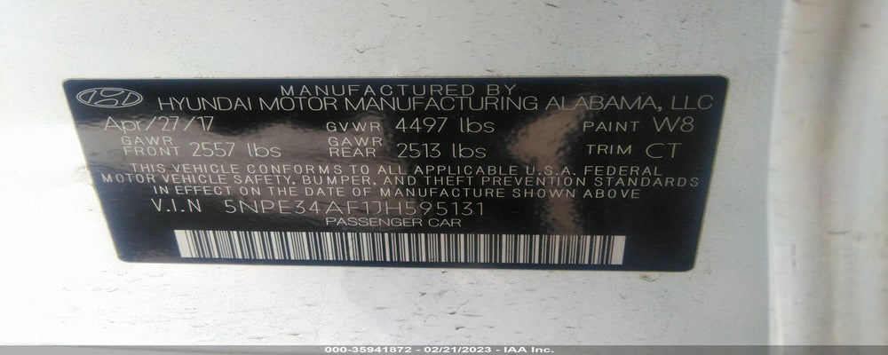 5NPE34AF1JH595131 2018 HYUNDAI SONATA photo no. 9