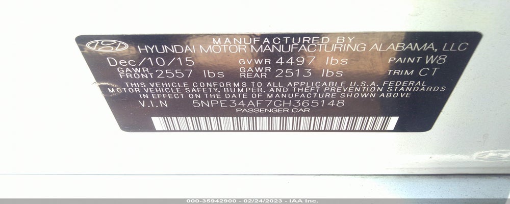 5NPE34AF7GH365148 2016 HYUNDAI SONATA photo no. 9