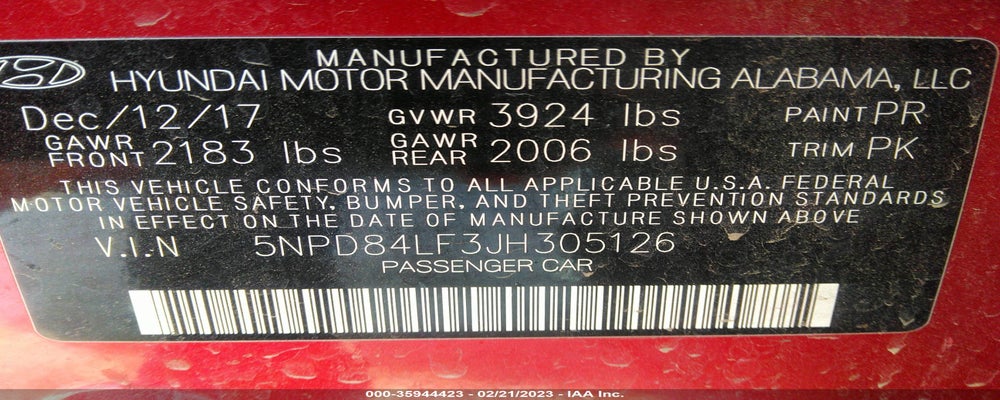 5NPD84LF3JH305126 2018 HYUNDAI ELANTRA photo no. 9