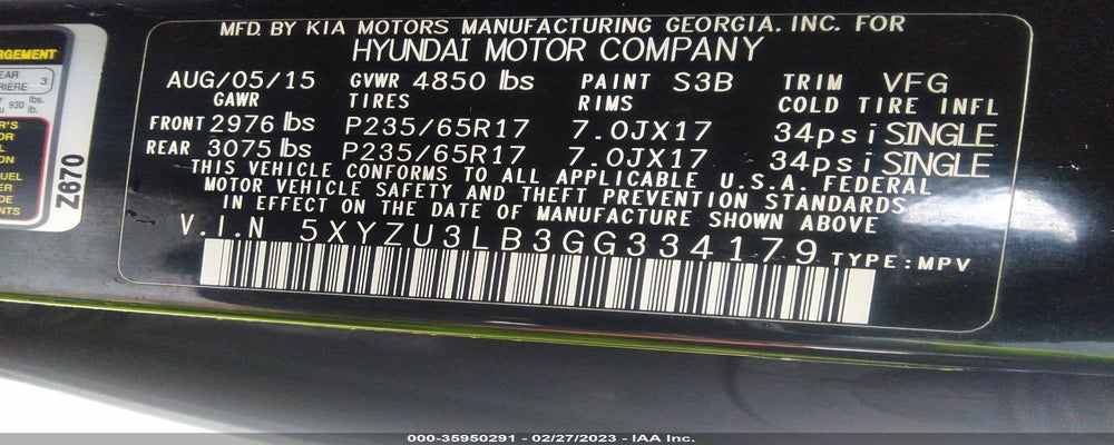 5XYZU3LB3GG334179 2016 HYUNDAI SANTA FE SPORT photo no. 9