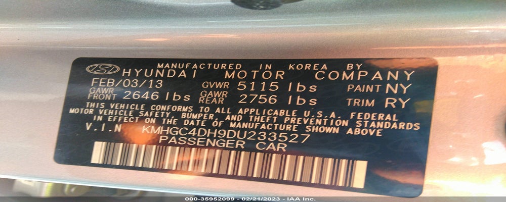 KMHGC4DH9DU233527 2013 HYUNDAI GENESIS photo no. 9