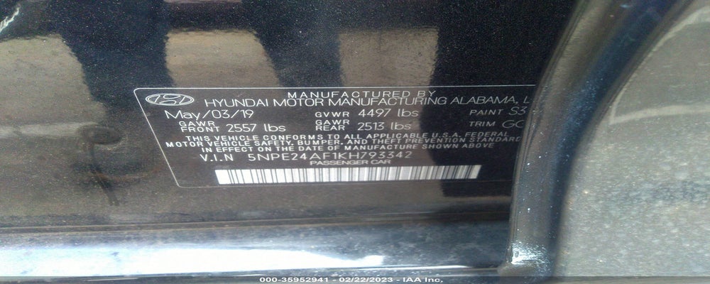 5NPE24AF1KH793342 2019 HYUNDAI SONATA photo no. 9
