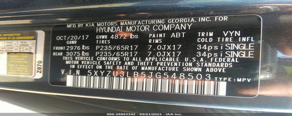 5XYZU3LB5JG548503 2018 HYUNDAI SANTA FE SPORT photo no. 9