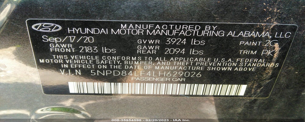 5NPD84LF4LH629026 2020 HYUNDAI ELANTRA photo no. 9
